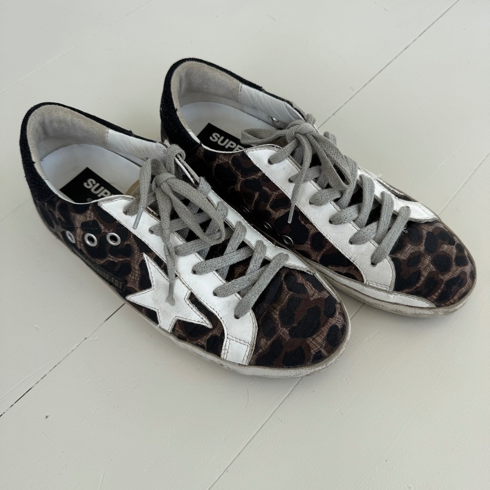 Golden Goose Superstar Leopard Print Low-Top Sneaker LTD Women